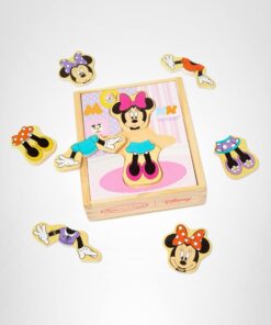 Melissa & Doug Disney Minnie Mouse Dress-Up Puzzle, 18 Pieces Mix and Match Outfits, Sorting & Matching Toy with Storage Case, Educational Puzzle for Toddlers Ages 3+