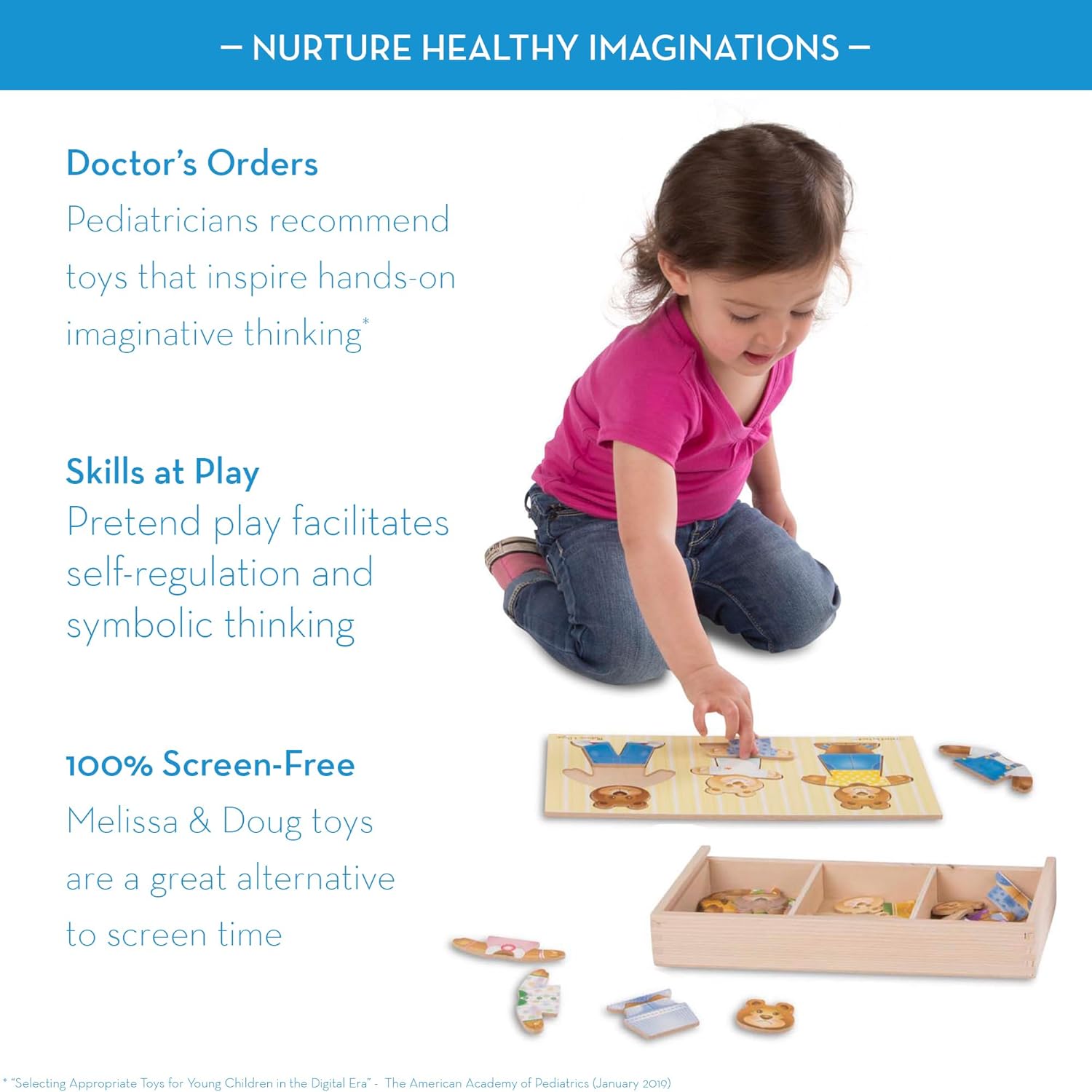 Melissa & Doug Wooden Bear Family Dress-Up Puzzle, 45 Pieces Mix and Match Outfits, Sorting & Matching Toy with Storage Case, Educational Puzzle for Toddlers Ages 3+ - Image 3