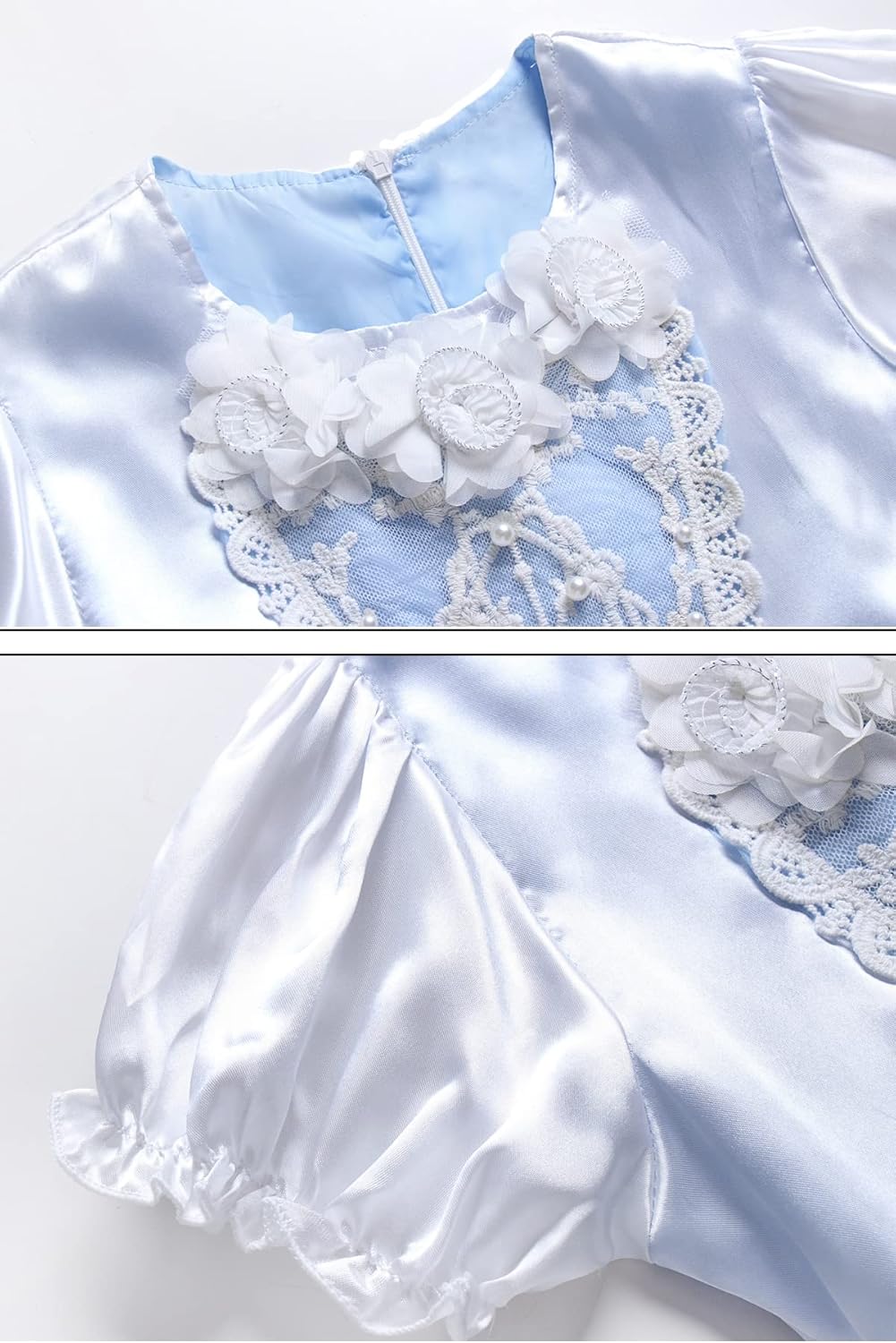 MYZLS Cinderella Princess Dress Girls Fancy Party Costume Christmas Cosplay Dress Up Outfit for 3-8 Years - Image 5