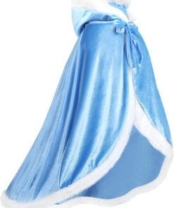 visofayo Girls Dress Up Hodded Cape Toddler Costume for Princess Cloaks