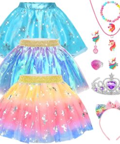 OHARLOBE Princess Dress Up for Girls 4-6,Light Up Dress Up Clothes Toddler Toy,Kids Toys for 3-6 year old Girl Birthday Gift