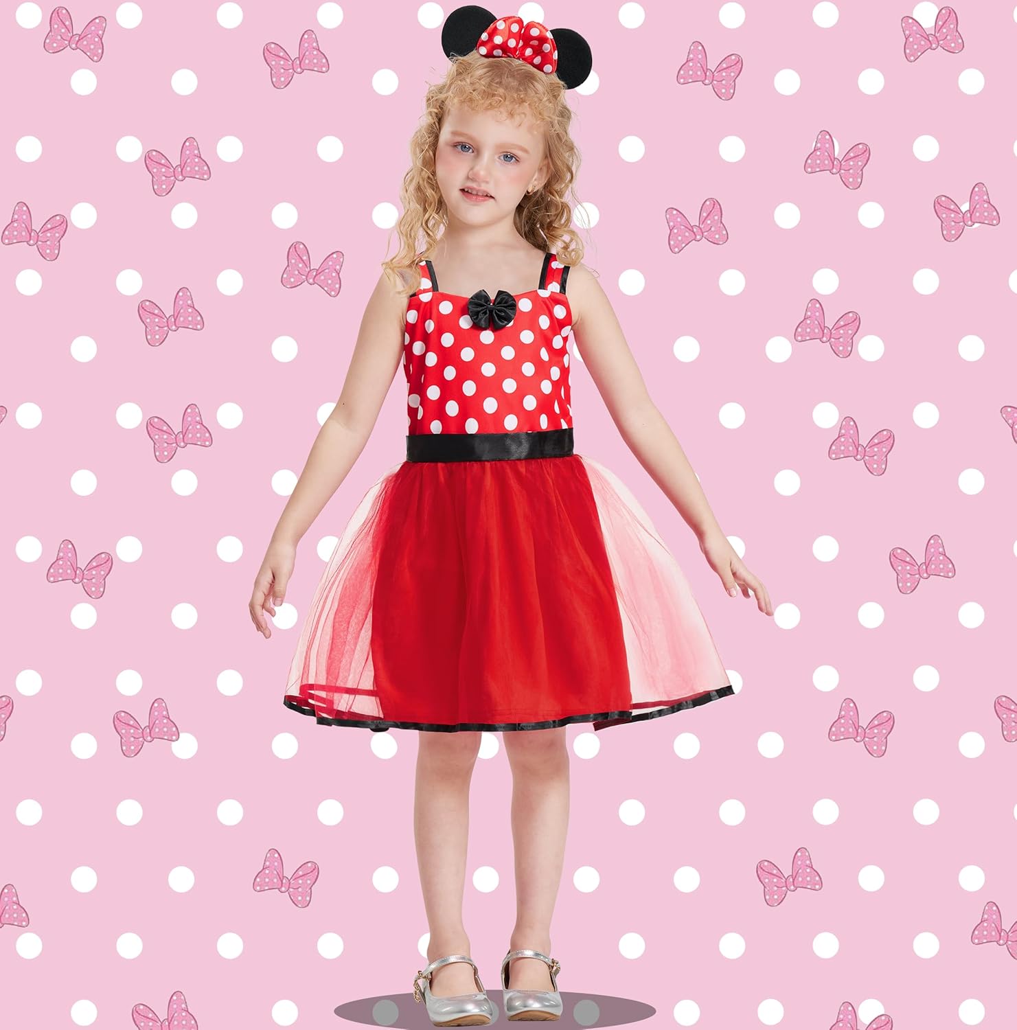 Princess Dress Up Trunk for Toddler Girls, 6 Pcs Fancy Costume Dresses Outfit Pack for Toddlers 2T 3-4T 4-6T - Image 4