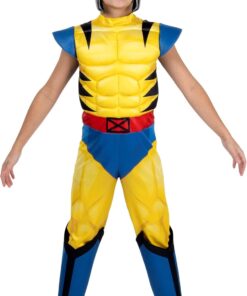 MARVEL Wolverine Official Youth Halloween Costume - Premium Quality Padded Jumpsuit with Plastic Mask